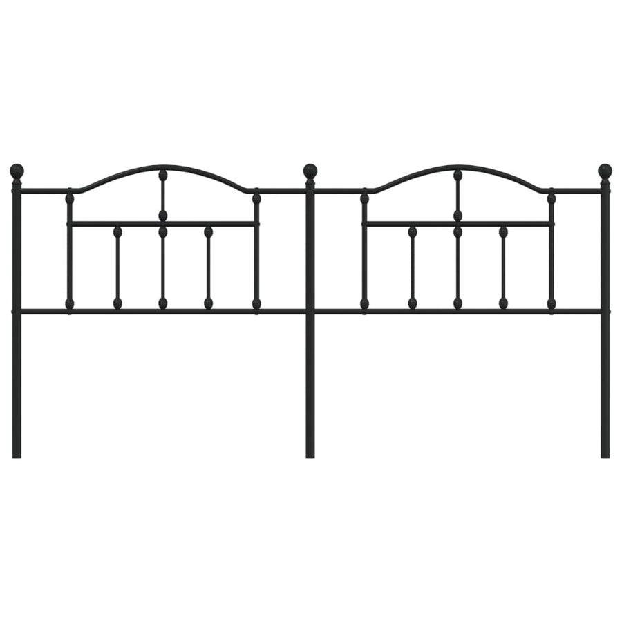 Hoofdbord 200 Cm Metaal Zwart