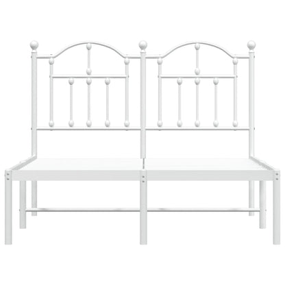 Bedframe Metaal 120 x 200 cm Wit met hoofdbord