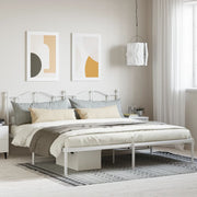 Bedframe metaal wit 193x203 cm
