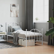 Bedframe metaal wit 75x190 cm