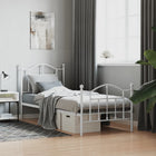 Bedframe metaal wit 80x200 cm