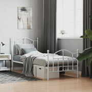 Bedframe metaal wit 80x200 cm