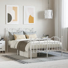 Bedframe metaal wit 120x190 cm