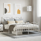 Bedframe metaal wit 135x190 cm