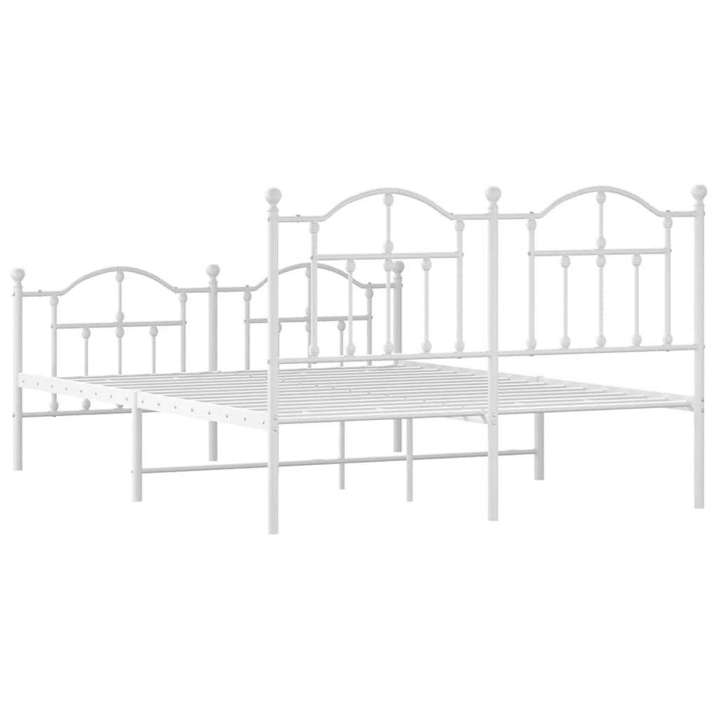 Bedframe Met Hoofd- En Voeteneinde Metaal 150 x 200 cm