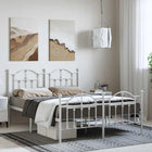 Bed Frame with Headboard and Footboard Metal 150 x 200 cm