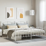 Bedframe metaal wit 193x203 cm