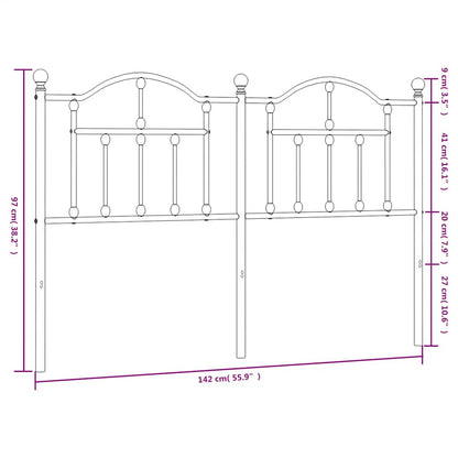 Hoofdbord Metaal 135 cm
