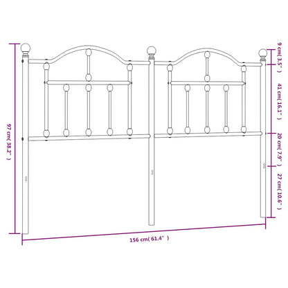 Hoofdbord Metaal 150 cm