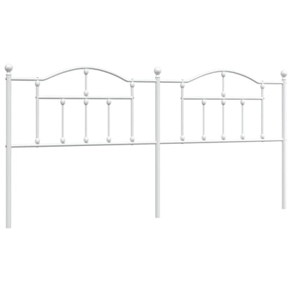 Hoofdbord 200 Cm Metaal Wit
