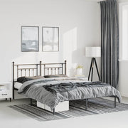 Bedframe metaal zwart 150x200 cm