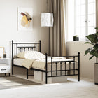Bedframe metaal zwart 90x190 cm