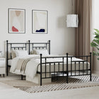Bedframe metaal zwart 140x200 cm