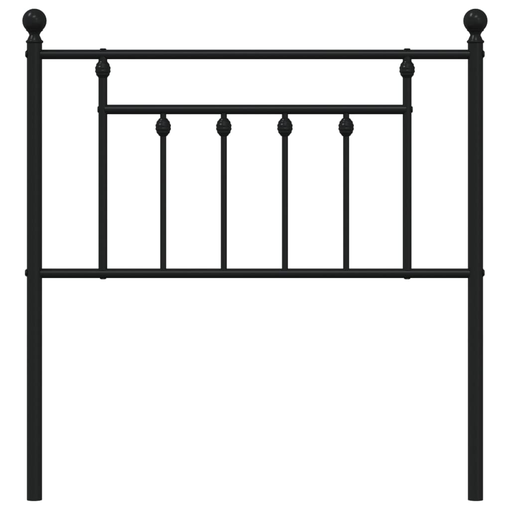 Hoofdbord 80 Cm Metaal Zwart