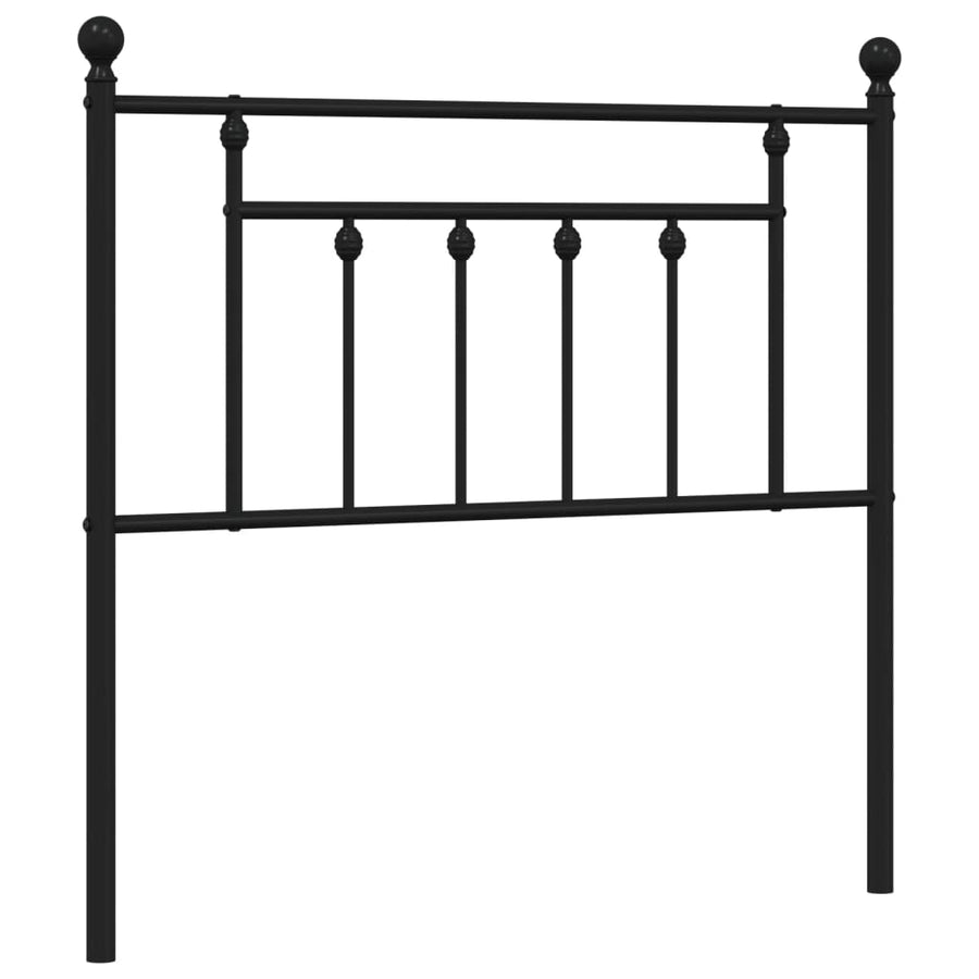 Hoofdbord Metaal 1 90 cm Zwart