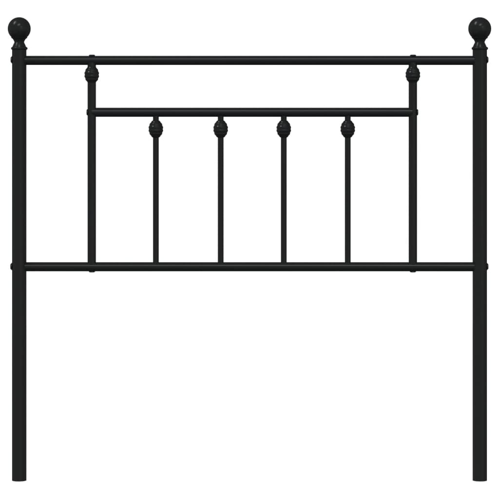 Hoofdbord Metaal 1 90 cm Zwart