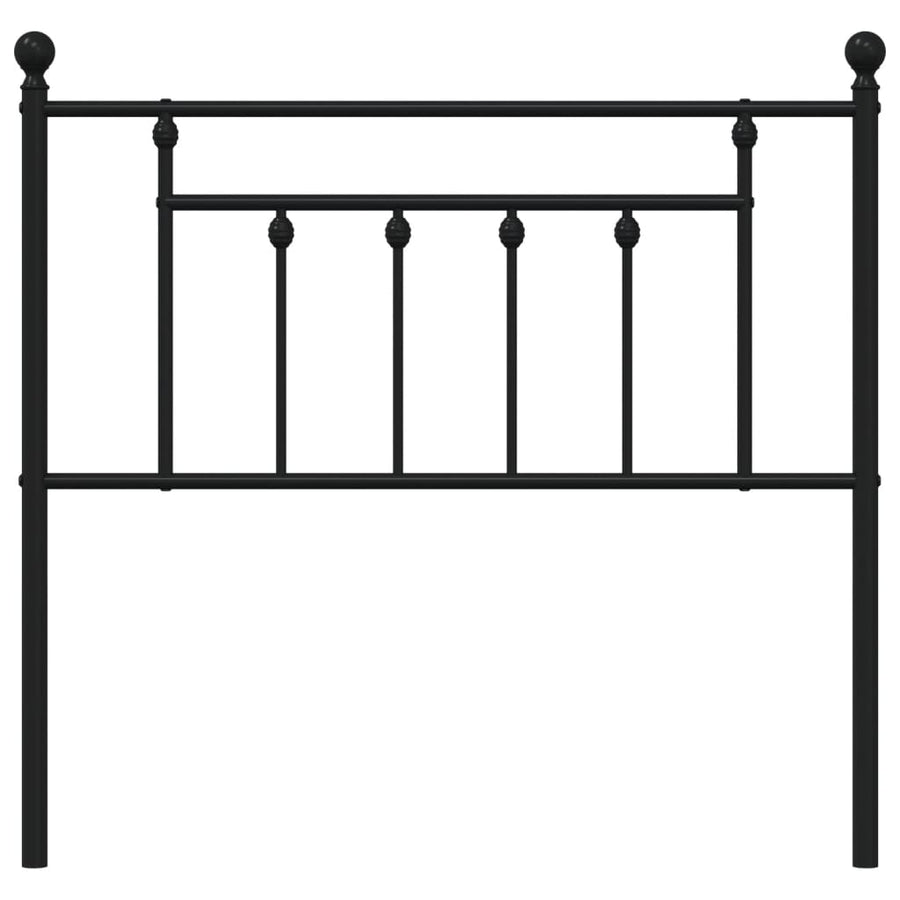 Hoofdbord Metaal 1 90 cm Zwart