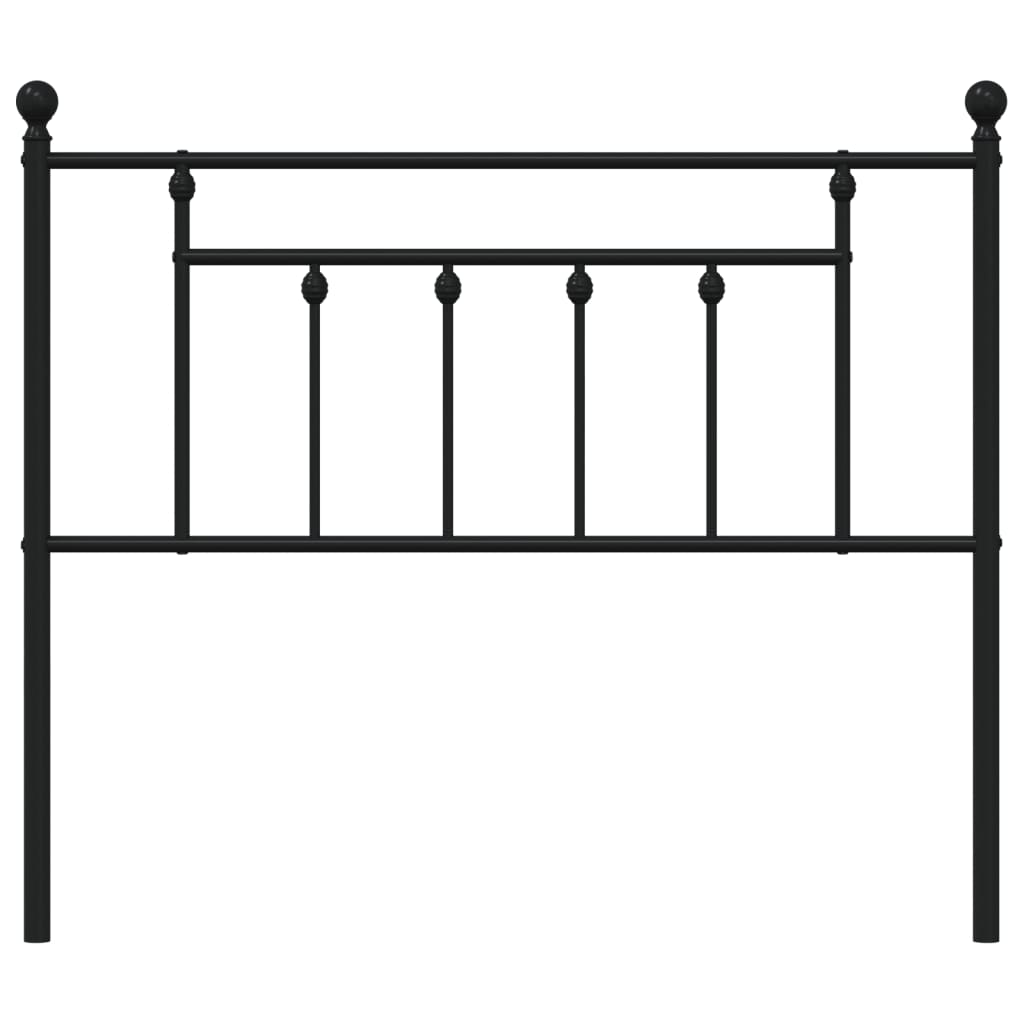 Hoofdbord 107 Cm Metaal Zwart