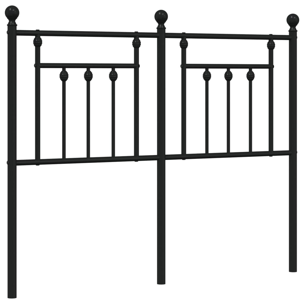 Hoofdbord 120 Cm Metaal Zwart