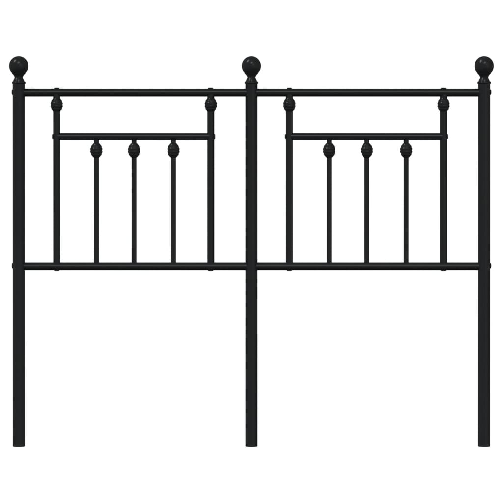 Hoofdbord 120 Cm Metaal Zwart