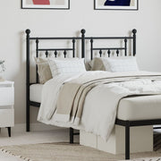 Replacement headboard 120 cm metal black