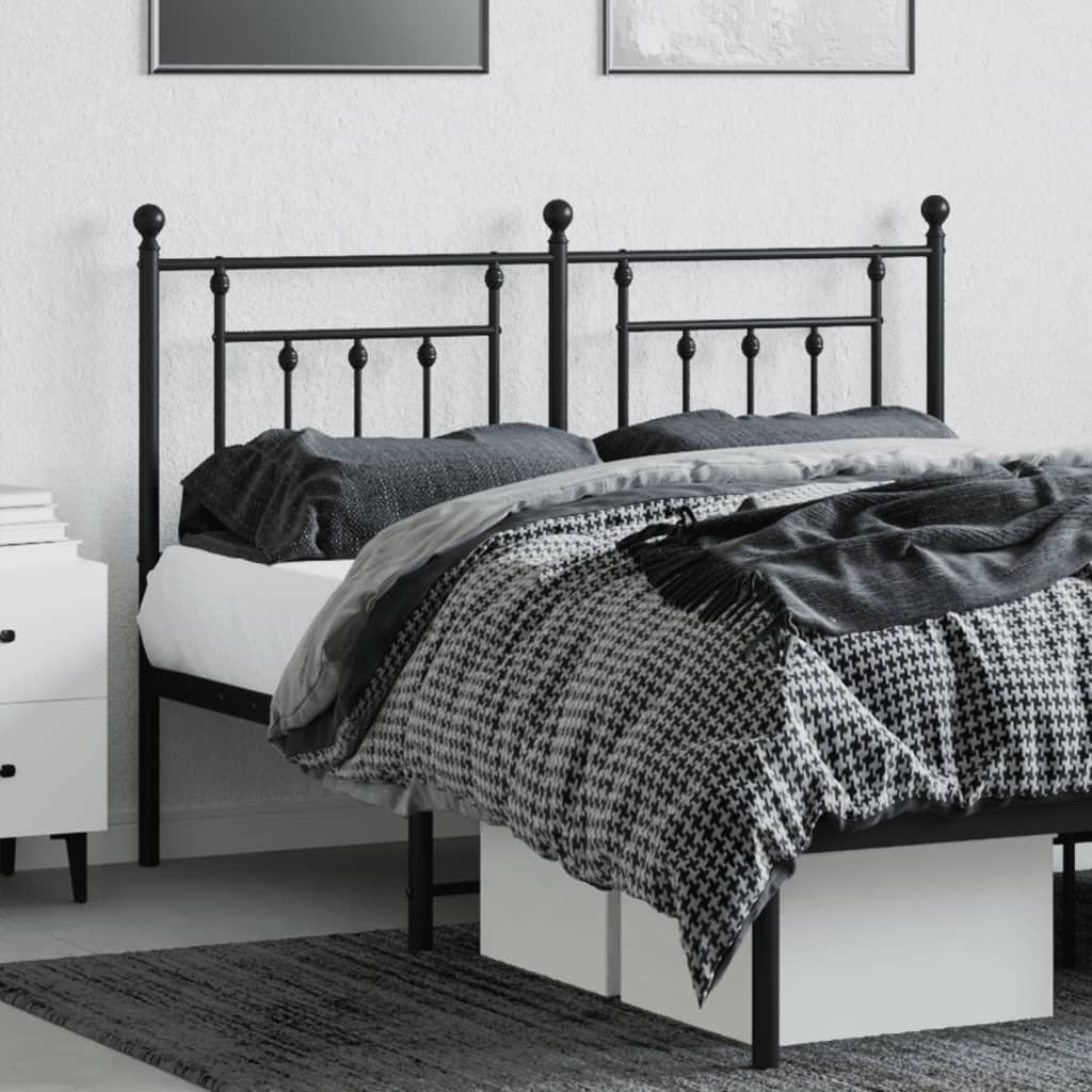 Hoofdbord 135 Cm Metaal Zwart