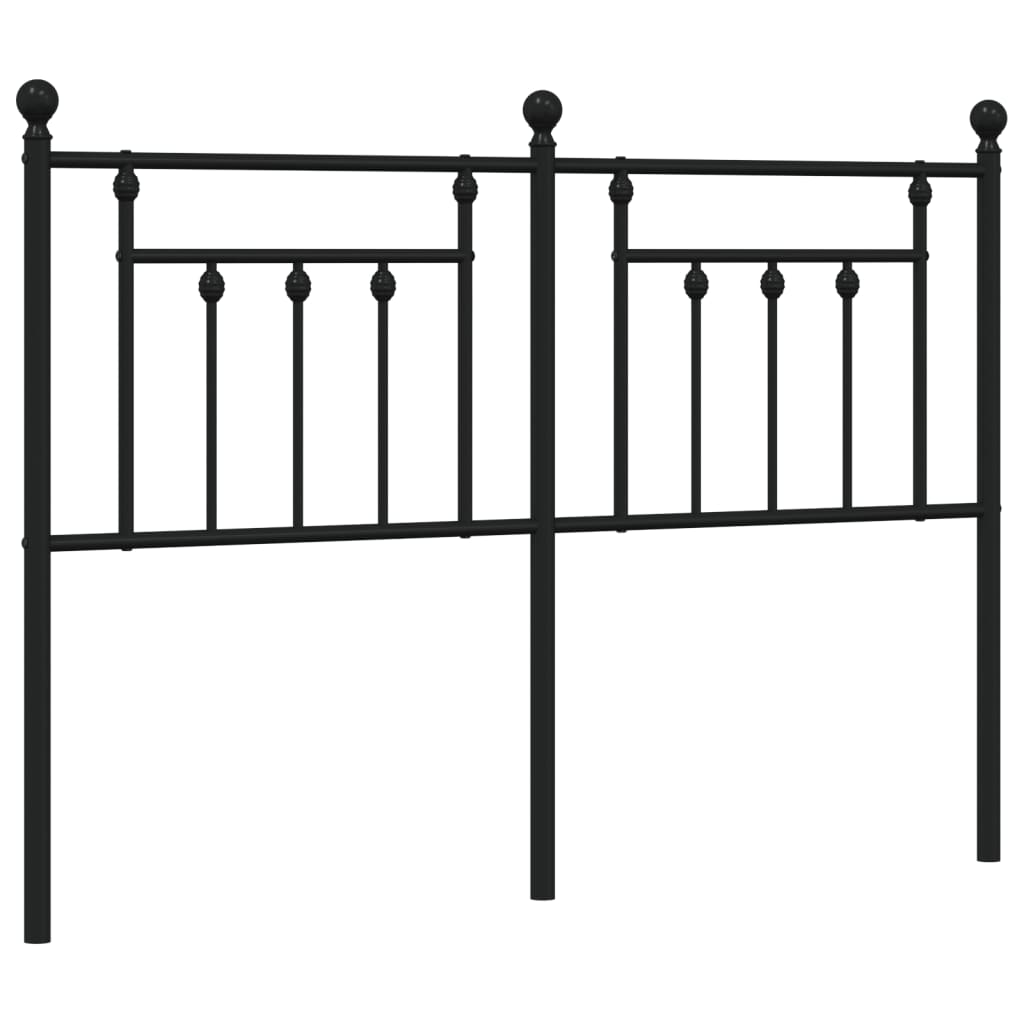 Hoofdbord 140 Cm Metaal Zwart