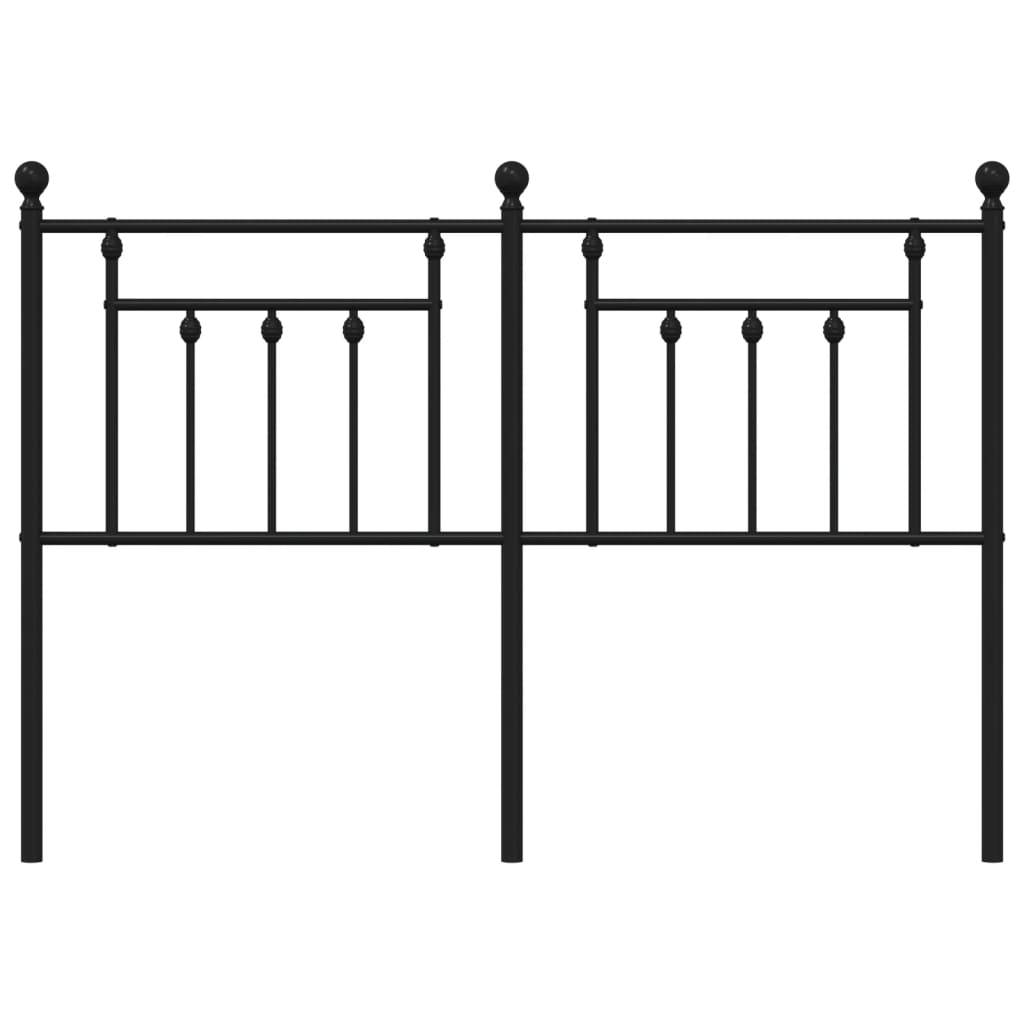 Hoofdbord 140 Cm Metaal Zwart