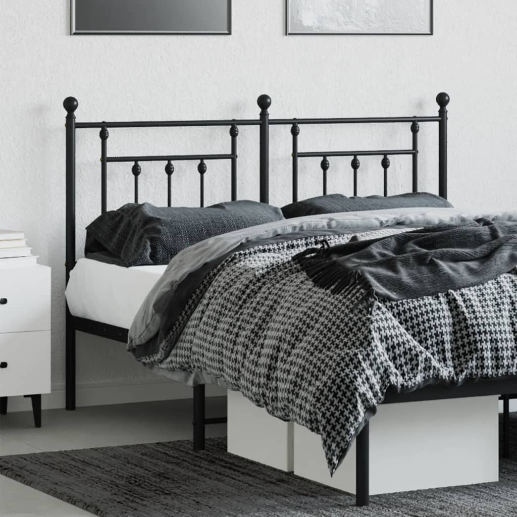 Hoofdbord 150 Cm Metaal Zwart