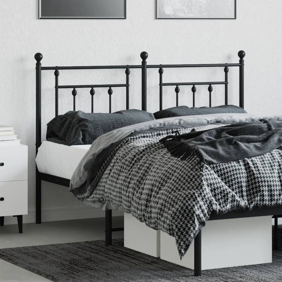 Hoofdbord 150 Cm Metaal Zwart
