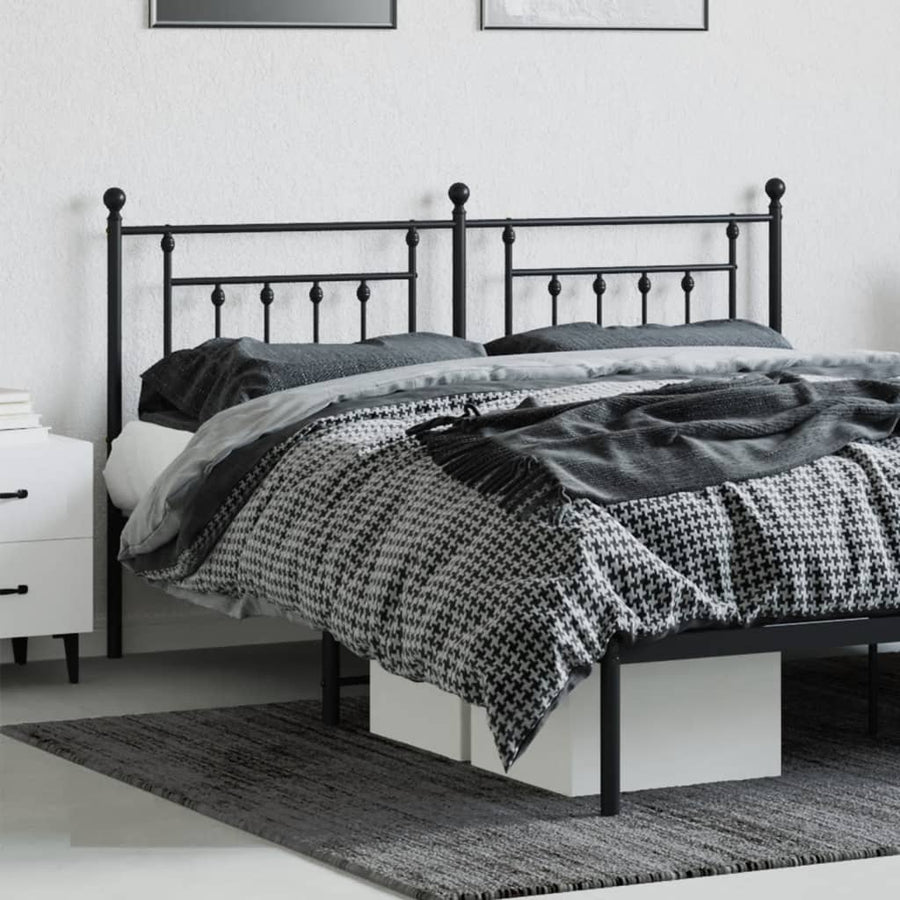 Hoofdbord 160 Cm Metaal Zwart