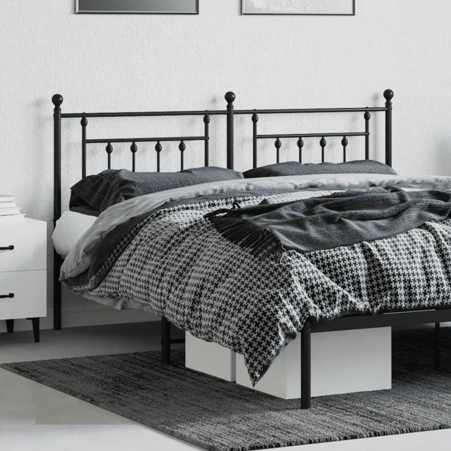 Hoofdbord 180 Cm Metaal Zwart