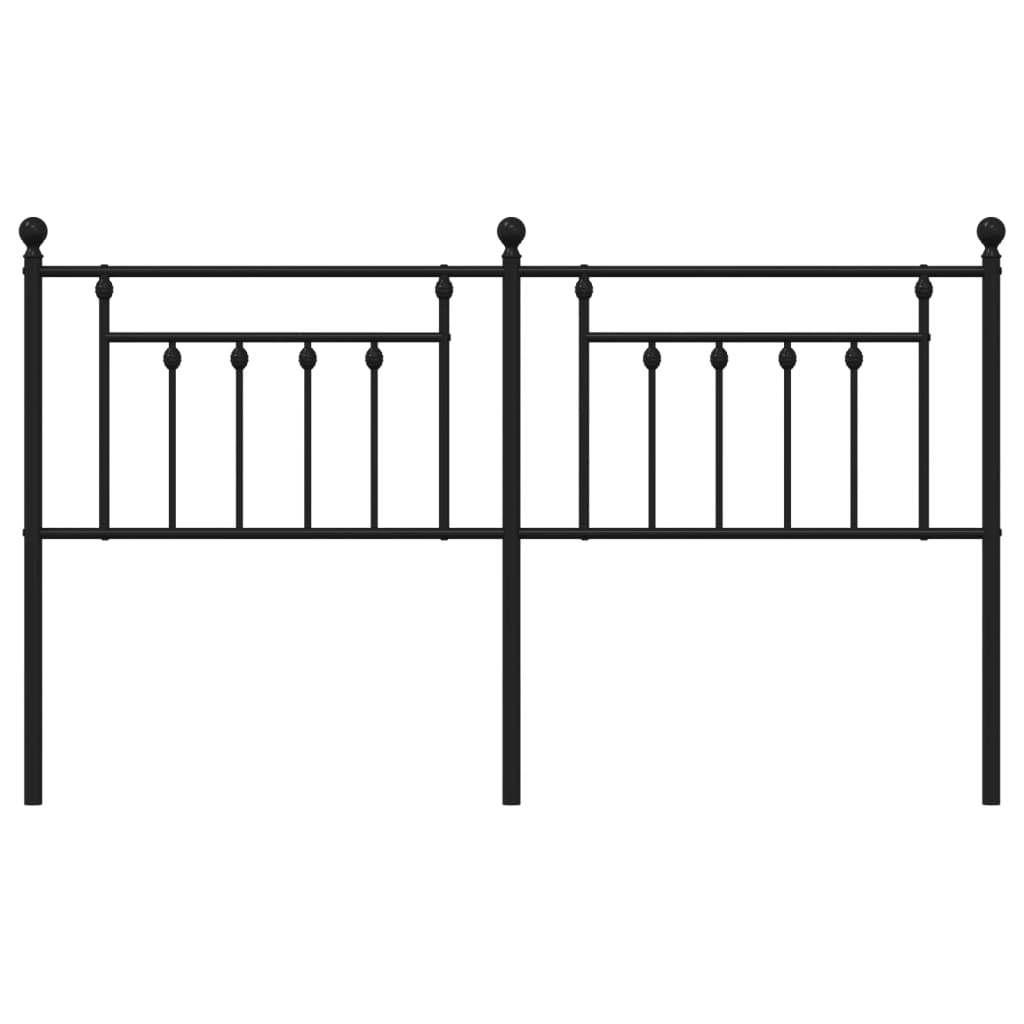 Hoofdbord 180 Cm Metaal Zwart