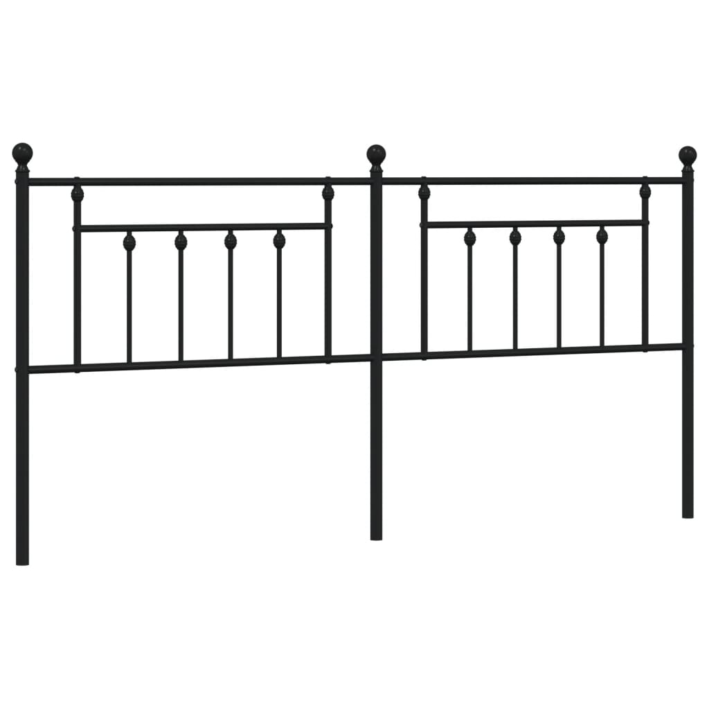 Hoofdbord 193 Cm Metaal Zwart