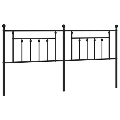 Hoofdbord 193 Cm Metaal Zwart