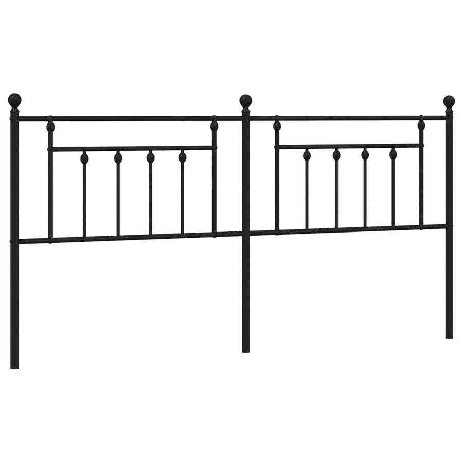 Hoofdbord 193 Cm Metaal Zwart