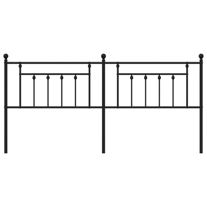 Hoofdbord 193 Cm Metaal Zwart