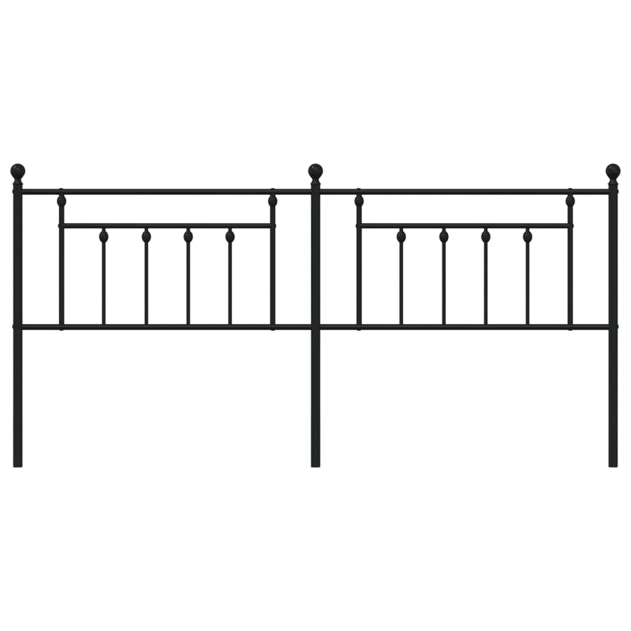 Hoofdbord 193 Cm Metaal Zwart