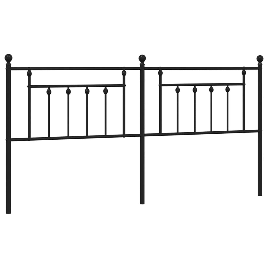 Hoofdbord 200 Cm Metaal Zwart