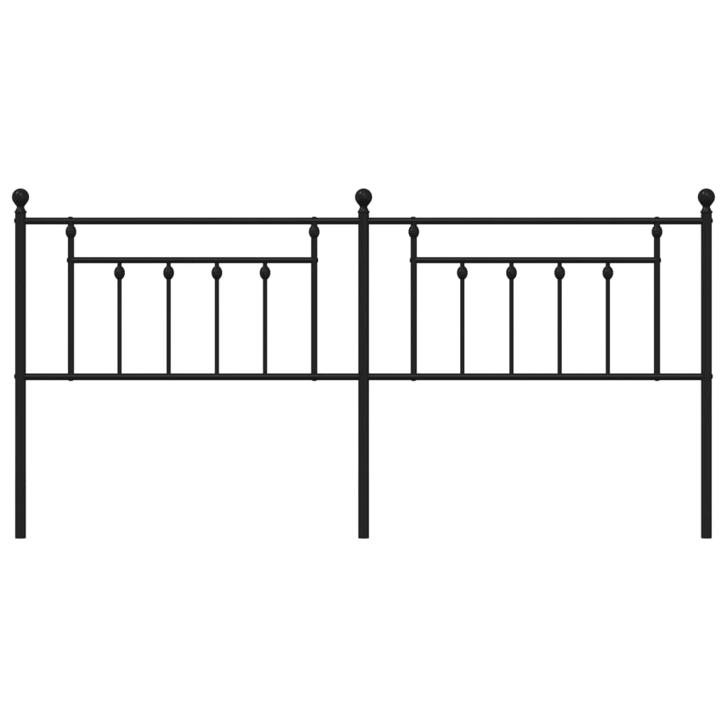 Hoofdbord 200 Cm Metaal Zwart
