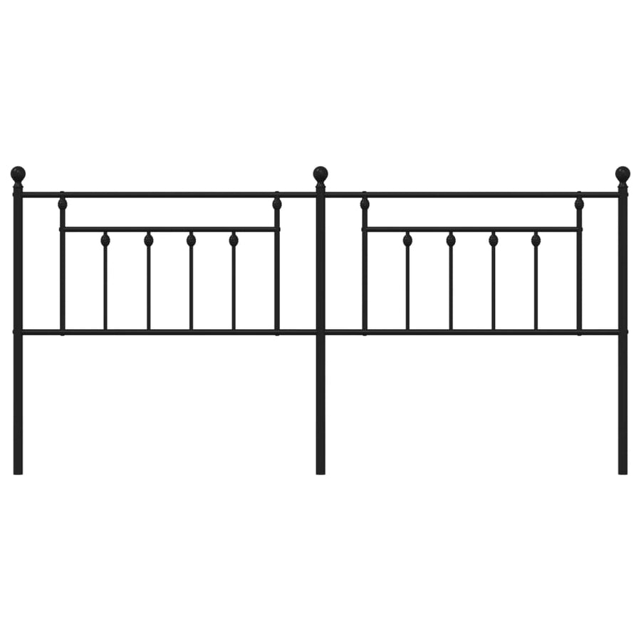 Hoofdbord 200 Cm Metaal Zwart