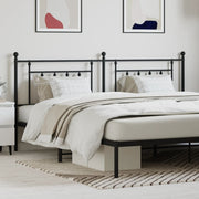 Replacement headboard 200 cm metal black