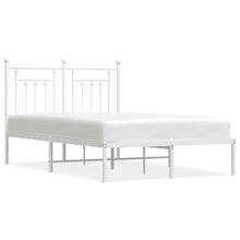 Bedframe Metaal 120 x 190 cm Wit met hoofdbord