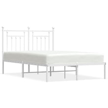 Bedframe Metaal 120 x 200 cm Wit met hoofdbord