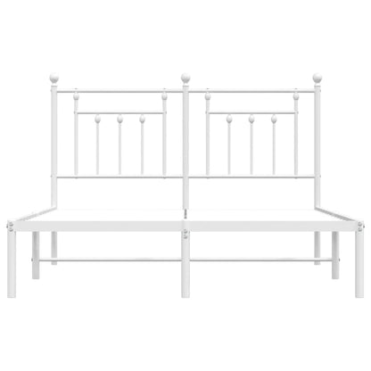 Bedframe Metaal 140 x 200 cm Wit met hoofdbord