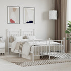 Bedframe metaal wit 120 x 190 cm