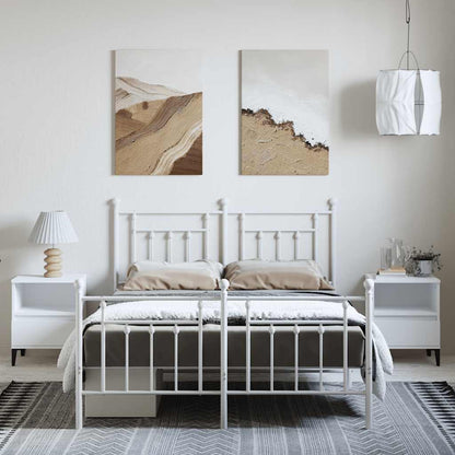 Bedframe Met Hoofd- En Voeteneinde Metaal 150 x 200 cm