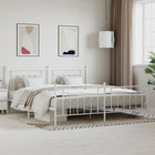 Bedframe metaal wit 193x203 cm