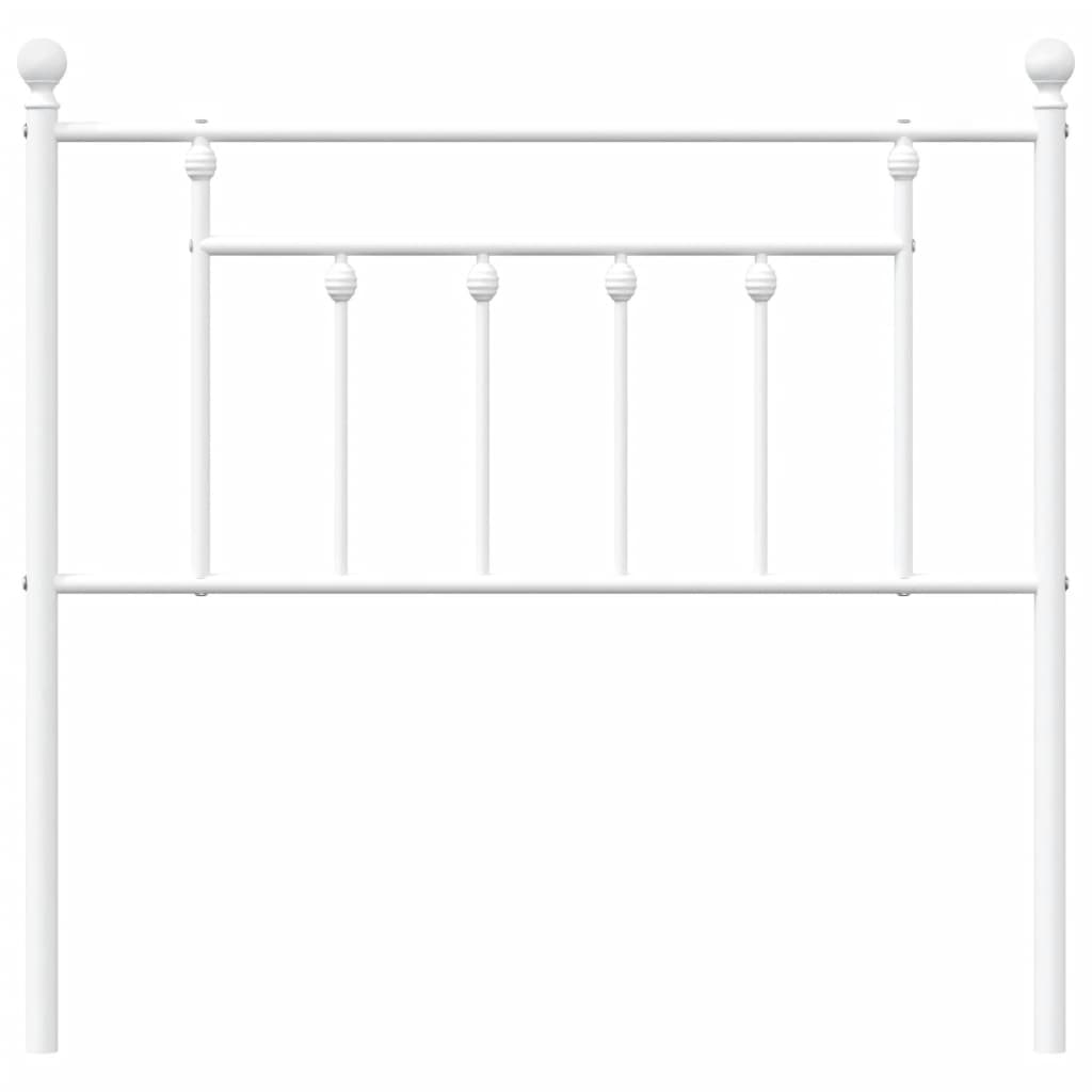 Hoofdbord 90 Cm Metaal Wit