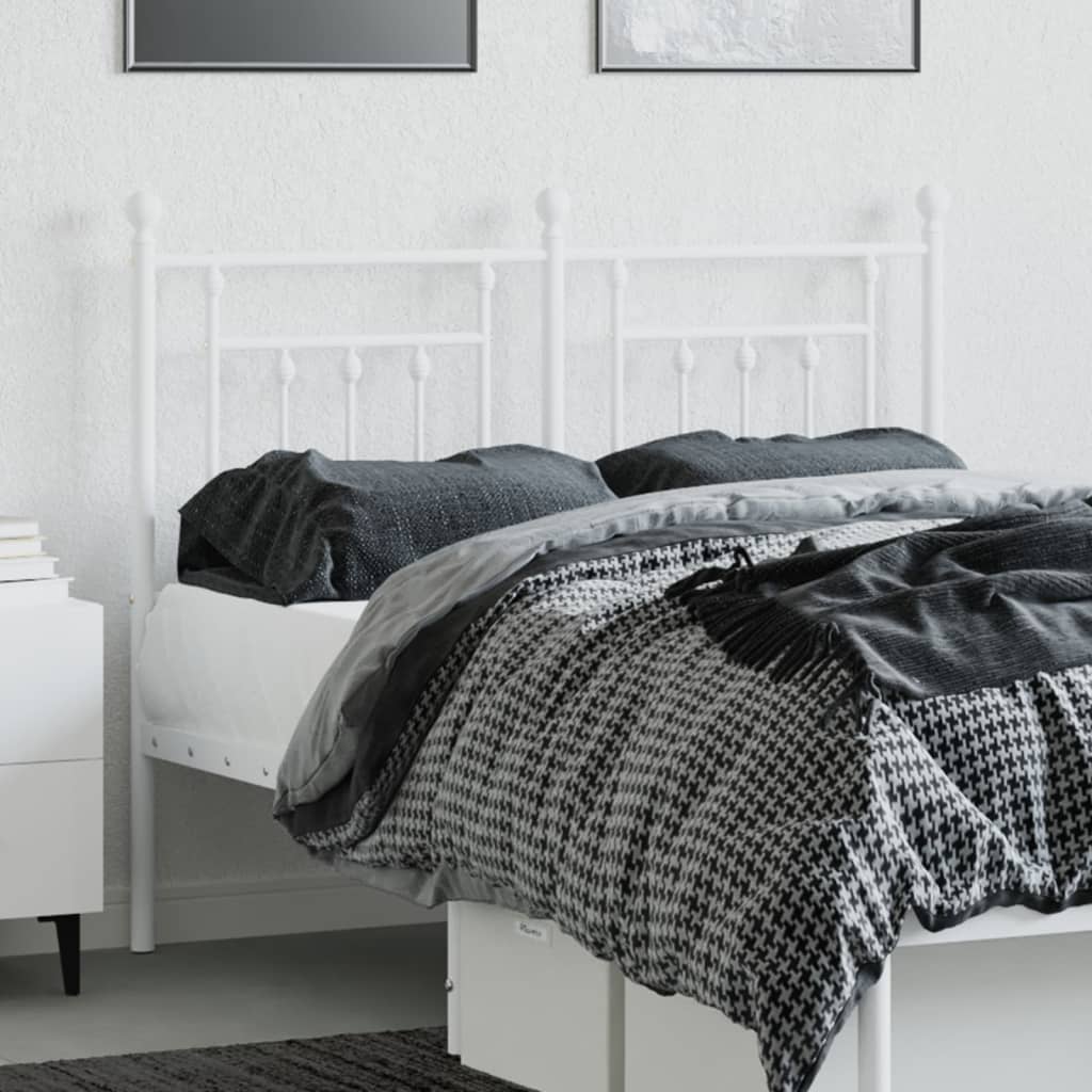Hoofdbord 120 Cm Metaal Wit